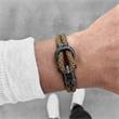 Phinity bracelet for men made of nylon and stainless steel