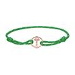 Green nylon bracelet re/brace with anchor, rosé