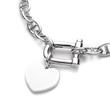 Anchor Chain Heart Armband aus Sterlingsilber