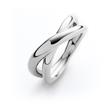 Waves twisted ring for ladies, sterling silver