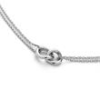 Double row necklace waves for ladies in 925 sterling silver