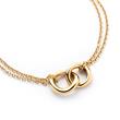 Bracelet waves for ladies in 925 sterling silver, gold plated