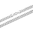 Men's cuban link chain ova in sterling silver, 10 mm