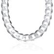 Sterling silver chain: Curb chain silver 15mm