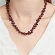 Wine red freshwater pearl necklace