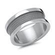 Modern ring stainless steel with steel cable look