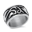 Exclusive stainless steel ring with tribal