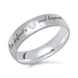 Ring zirconia sterling silver incl. laser engraving