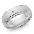 Ring Silber Zirkonia Kanten poliert 6,5 mm
