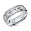 Frosted sterling silver ring incl. laser engraving