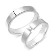 Wedding rings sterling silver with external engraving