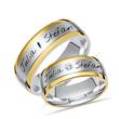 Wedding rings silver sterling incl. lasergavur zirconia