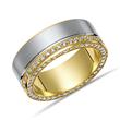 Massive Vivo Bicolor Sterling Silver Wedding Rings