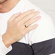 Vivo Bicolor Wedding Rings Silver With Zirconia