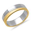 Vivo men's ring bicolor sterling silver