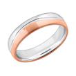 Men's Ring Bicolor Sterling Silver Pink Engravable