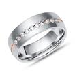 Bicolor wedding rings sterling silver pink engravable