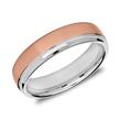 Men's ring in sterling silver rose gold-plated