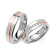 Wedding rings in sterling silver rose