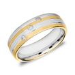 Ladies ring made of partly gold plated 925 silver with zirconia