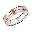 Engravable 925 Silver Ring For Men, Rose Gold-Plated