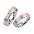 Wedding Ring Set In Sterling Silver, Rosé, Engravable