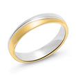 Wedding ring set in 925 silver, partly gold-plated, matt