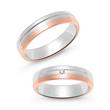 Partner rings in sterling silver, rose gold plated