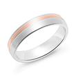 Wedding rings in sterling silver, rose gold plated