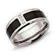 Roestvrij stalen ring ionic black plating Zirkonia