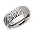 Ring stainless steel diamond-coated 7mm zirconia
