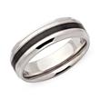 Stainless steel ring with black IBP insert