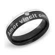 Modern stainless steel ring incl. laser engraving