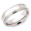 High quality stainless steel ring partially polished 6mm