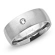 Ring stainless steel plain round 7mm zirconia