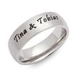 High-quality stainless steel ring incl. laser engraving
