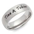 High-quality stainless steel ring incl. laser engraving