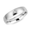 Ring Edelstahl schlicht rund 5mm Zirkonia