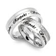 Stainless steel wedding rings with laser engraving