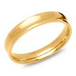 Men's ring stainless steel yellow gold plated 4mm