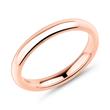 Rosegold-plated wedding rings stainless steel stone trimming