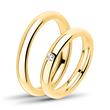 Classic wedding rings yellow gold plated stainless steel