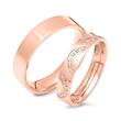 Rose Gold Plated Partner Rings Made Of Stainless Steel