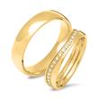 Stylish partner rings made of gold-plated stainless steel