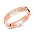 Rose gold plated stainless steel wedding ring set