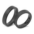 Black wedding rings with zirconia 4,5mm wide