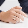 Stainless steel men's ring partially gold-plated rose