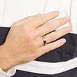Men's ring bicolor stainless steel rose