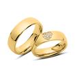 Gold plated stainless steel wedding rings