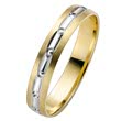 Wedding rings yellow and white gold 4mm